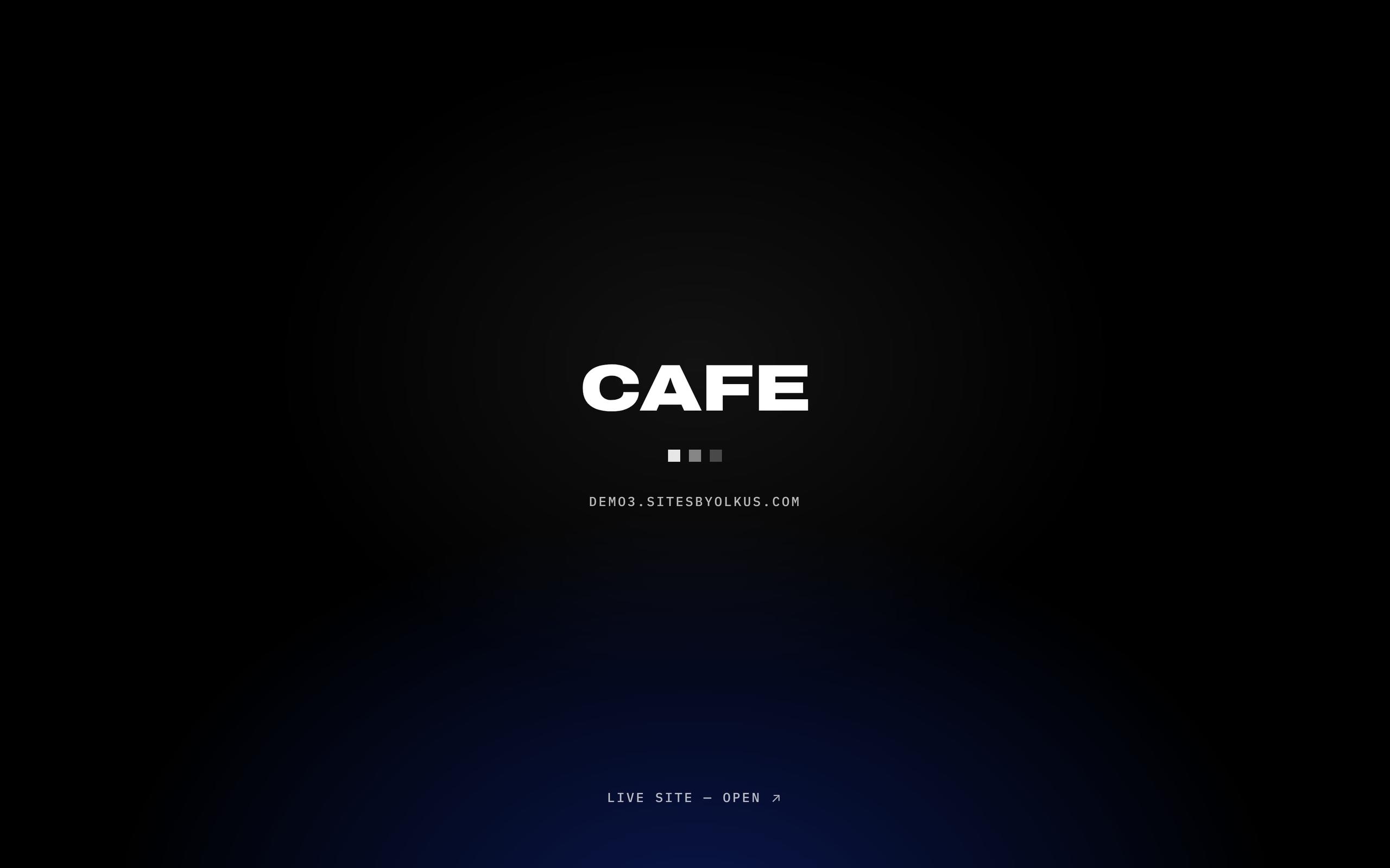 Cafe demo website (preview card)
