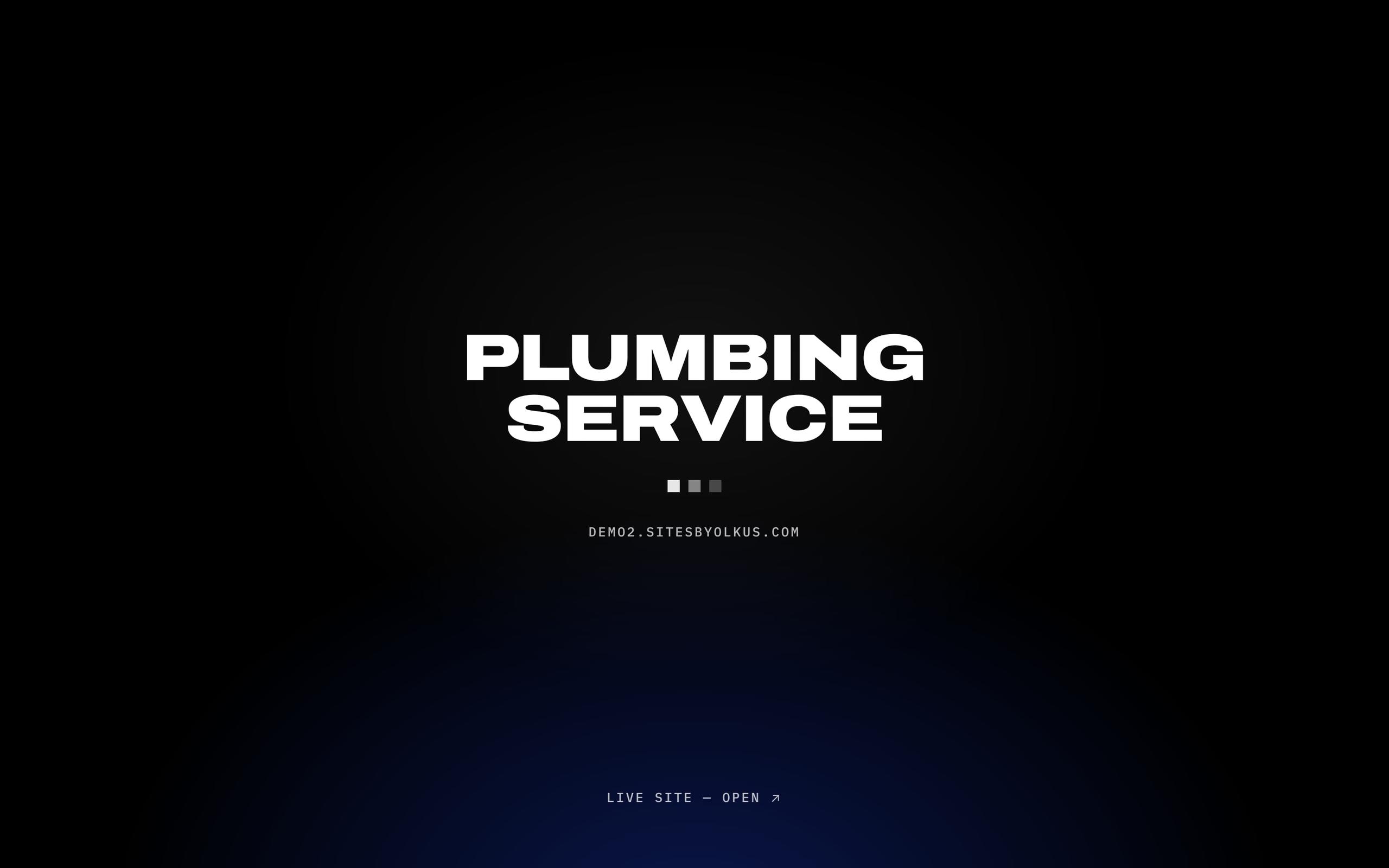 Plumbing Service demo website (preview card)